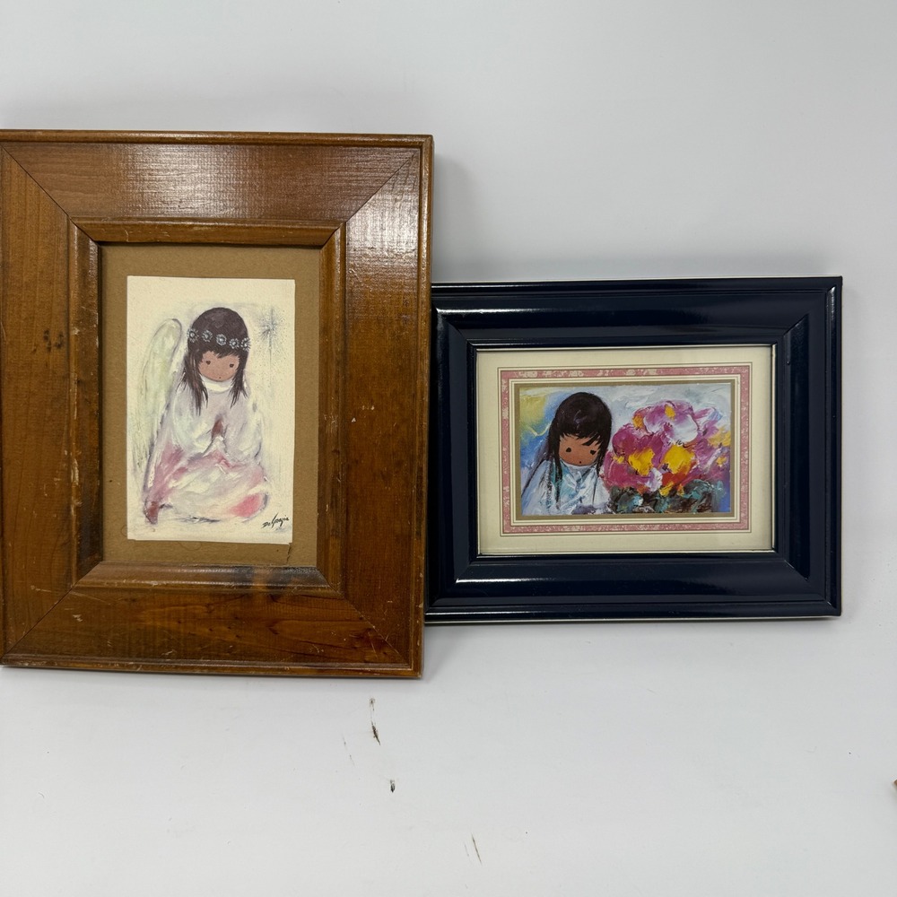 2 Framed Ted DeGrazia Art Prints Native‎ American Children Angel Art Southwest
